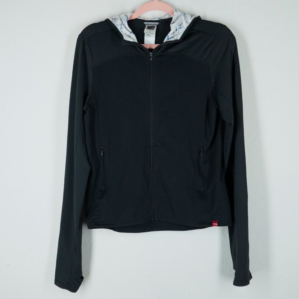 THE NORTH FACE Athletic Zipper Jacket With Hood Thumb Holes size M